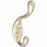 National Hardware™ N248-229 V166 Brass 75 lb Heavy Duty Coat/Hat Hook