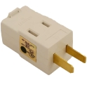 Leviton® 00531-008-00W 125 V 15 A 2 Pole Triple Tap Outlet Adapter