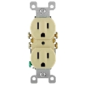 Leviton® 303-05320-ICP 125 VAC 15 A 2 Outlets Duplex Receptacle