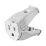 Leviton® 002-3W102-0WH 2 Pole White 3 Conductor Clamptite Hinged Cord Outlet Connector