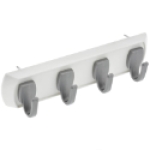 HILLMAN™ High & Mighty 515305 5 lb 4 White/Silver Interior Small Key Rail