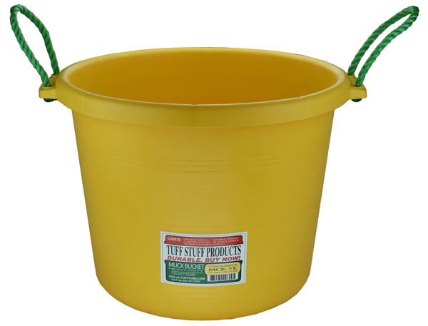 Tuff Stuff MCK-YE 70 qt Polyethylene Yellow Muck Bucket