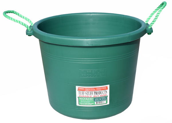 Tuff Stuff MCK-FG 70 qt Polyethylene Forest Green Muck Bucket