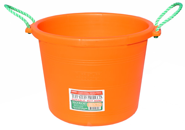 Tuff Stuff MCK-OR 70 qt Polyethylene Orange Muck Bucket