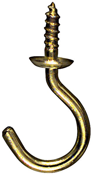 National Hardware™ N119-719 V2021 15 lb 1-1/2 in Solid Brass Cup Hook