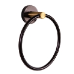 The Design House 582767-BGD Kelton Black & Gold Towel Ring