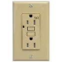 AH Lighting GFCI-15-I-TR 120 VAC 15 A Ivory Tamper-Resistant GFCI Receptacle