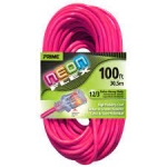 PRIME® Wire & Cable NS513835 Neon Flex® Series 125 V 15 A 1875 W SJTW -50 deg C 100 ft Extension Cord