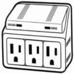 Coleman Cable® 41104 15 A White Surge Protector