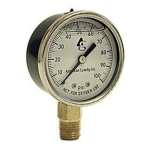 American Granby EILPG1002-4LNL 1/4 in MNPT +/-3-2-3% Glycerin Filled Pressure Gauge