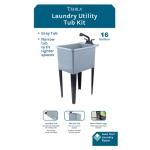 STZ 040US8001GRYBLK Narrow Gray Utility Tub Kit