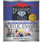 Yenkin-Majestic Majic Paints DIAMOND HARD 8-1500-4 0.5 pt Can White Gloss Interior/Exterior Acrylic Enamel Paint