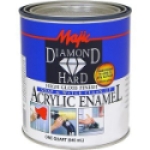 Yenkin-Majestic Majic Paints DIAMOND HARD 8-1521-2 1 qt Can Black Satin Interior/Exterior Acrylic Enamel Paint