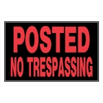 HILLMAN™ 841840 English POSTED NO TRESPASSING Plastic Caution Sign