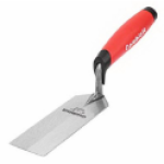 Goldblatt® G09336 6 in Welded High Carbon Steel Red Soft Grip Margin Trowel