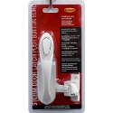 LARSON CH2000301 Euro Zinc White Surface Pushbutton Door Handle Kit