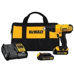 Stanley® Black+Decker® DeWALT® DCD771C2 20V MAX* 20 VDC Keyless 0 to 425/0 to 1500 rpm Compact Cordless Drill/Driver Kit