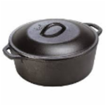 Lodge Cast Iron L10DOL3 7 qt Cast Iron Looped Dutch Oven