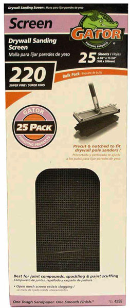 Ali Industries Gator® 3300 11-1/4 in x 4-1/4 in 220 Grit Very Fine Silicone Carbide Sanding Screen