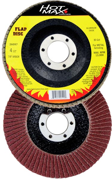 KDAR Hot Max Torches™ 26097 7/8 in 4-1/2 in 60 Grit Aluminum Oxide Hubless Flap Disc