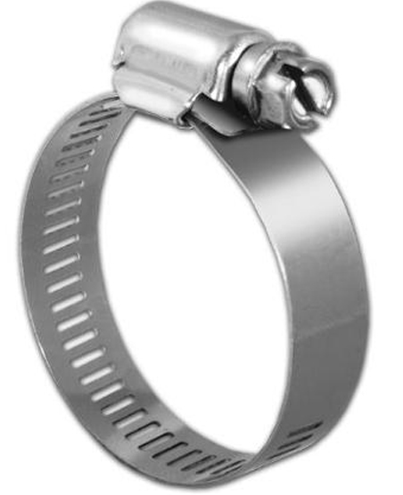 KDAR Company Pro Tie 33001 7/16 - 25/32 in 201 Stainless Steel Regular Duty Worm Drive Hose Clamp