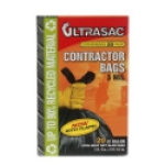 ALUF Plastics® UL CONTRACTOR 20 4FLAP 42 gal 33 in 45-1/2 in Ultrasac® Contractor Bag with Flap