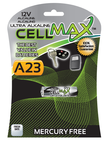 Value Max Products CellMax® CM-A23-BP1 Alkaline Battery 12 V Nominal 2.5 in W x 3.7 in L x 0.45 in H Battery