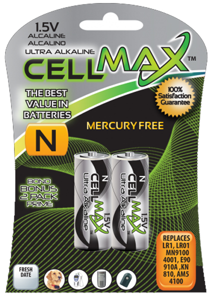 Value Max Products CellMax® CM-LR1-BP2 Alkaline Battery Battery