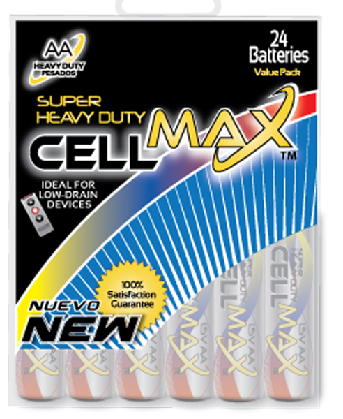 Value Max Products CellMax® CM-R6P-PBH24B AA Heavy Duty Battery