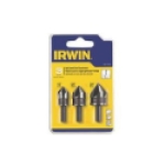 IRWIN® 1877720 1/2 in 5/8 in and 3/4 in High Speed Steel Black Oxide Countersink Drill Bit Set