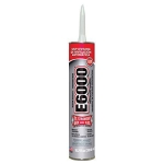 Eclectic Products E6000 232021 10.2 oz Cartridge Clear Solvent Base Adhesive