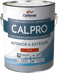 California® Paints CALPRO 46301-1 1 gal Super Hide White Flat Interior/Exterior Latex Paint