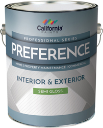 California® Paints PREFERENCE 44001-5 5 gal Super Hide White Semi-Gloss Interior/Exterior Latex Paint