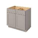 B36-CGR 36 Base Cabinet 2Door2Drawer Grey