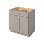 B33-CGR 33 Base Cabinet 2Door2Drawer Grey