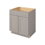 B30-CGR 30 Base Cabinet 2Door2Drawer Grey