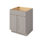 B27-CGR 27 Base Cabinet 2Door2Drawer Grey