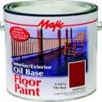 Yenkin-Majestic Majic Paints 8-0076-1 1 gal Pail Tile Red Oil Base Interior/Exterior Floor Paint