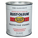 Rust-Oleum® STOPS RUST® 7797502 1 qt White Semi-Gloss Brush-On Protective Enamel Paint