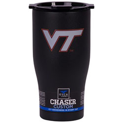 ORCA ORCCH27BK/BKHVT 27 oz 18/8 Stainless Steel Black Chaser Virginia Tech University Logo Tumbler with Lid