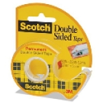 3M™ Scotch® 136 250 in x 1/2 in Transparent Plastic Double-Sided Transparent Tape with Dispenser