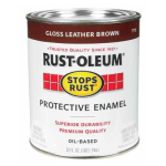 Rust-Oleum® STOPS RUST® 7775502 1 qt Leather Brown Gloss Brush-On Protective Enamel Paint