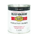 Rust-Oleum® STOPS RUST® 7776502 1 qt Black Flat Brush-On Protective Enamel Paint