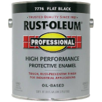 Rust-Oleum® PROFESSIONAL 7776402 1 gal Black Flat High Performance Protective Enamel Paint