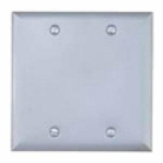 TEDDICO 722-1 2 Gangs Gray Screw Mount Weatherproof Blank Cover