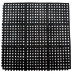 QRRI FlexGard® IM1203-33ILS-EC Square Re-Vulcanized Rubber Black Interlocking Mat