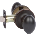 Delaney® 101T-CA-US10BE Adjustable 1-3/8 - 1-3/4 in Metal Passage Door Lock Knob