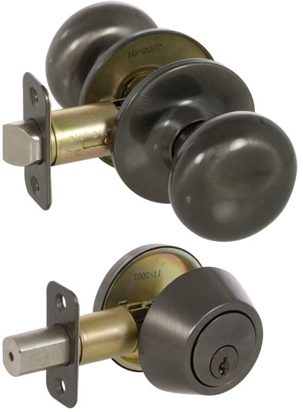 Delaney® Saxon 300T-SA-US10BE Grade 3 Knob Adjustable Entry Door Lock