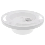 Oatey 43505 4 in x 3 in Solvent Weld White Adjustable Straight Angle Closet Flange