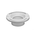 Oatey 43511 4 in x 3 in Solvent Weld White Adjustable Straight Angle Closet Flange